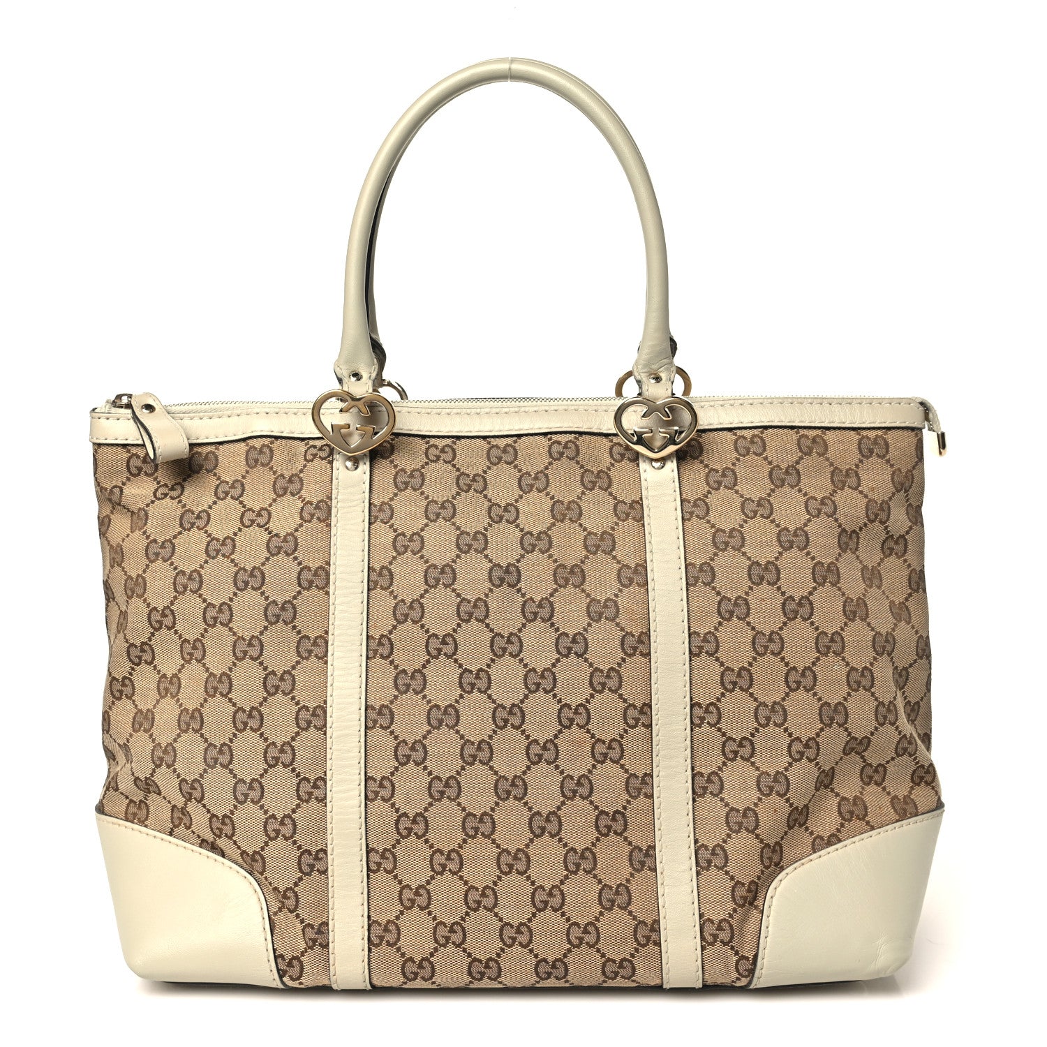 Gucci Monogram Medium Lovely Heart Tote White 1 of 10