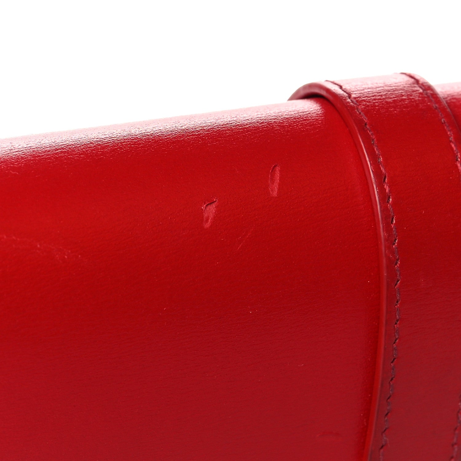 Saint Laurent Smooth Calfskin Monogram Sulpice Chain Wallet Red 16 of 16