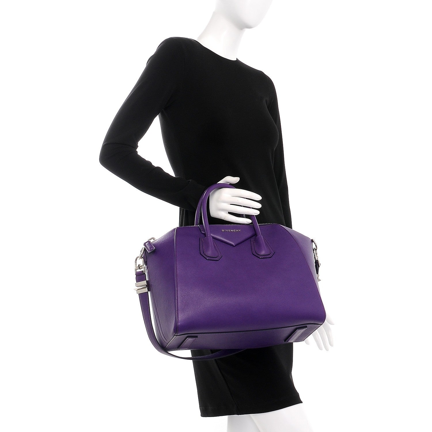 Givenchy Sugar Goatskin Medium Antigona Purple 2 of 8