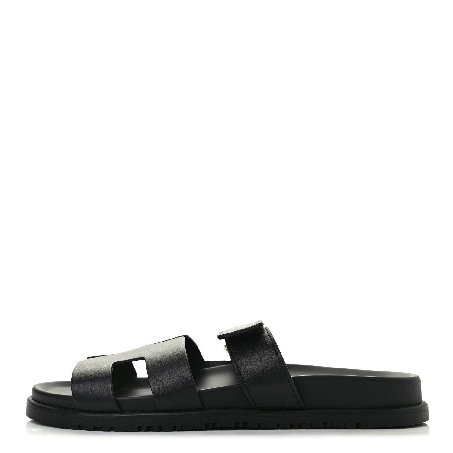 Hermes Calfskin Womens Chypre Sandals 41 Black 1 of 8