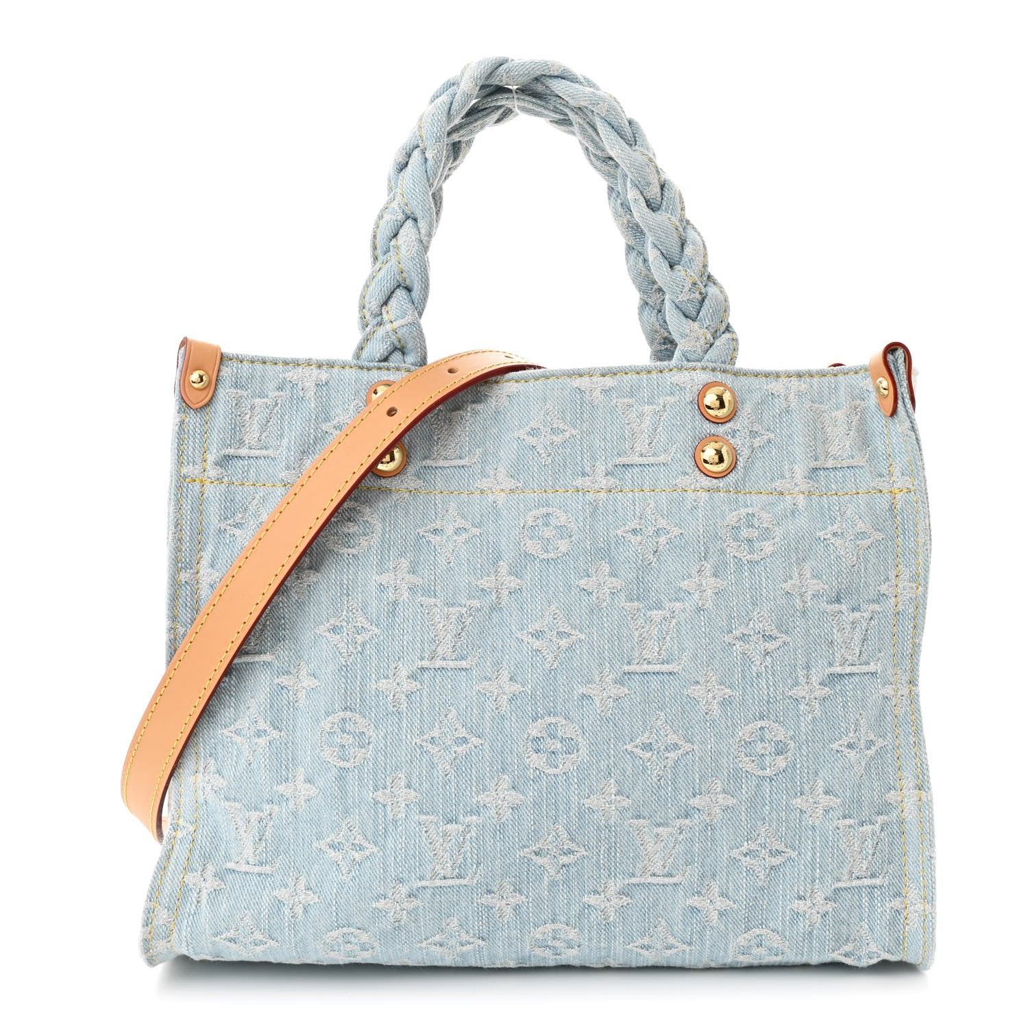 Louis Vuitton Monogram Washed Denim Let Go PM Sky Blue 1 of 9