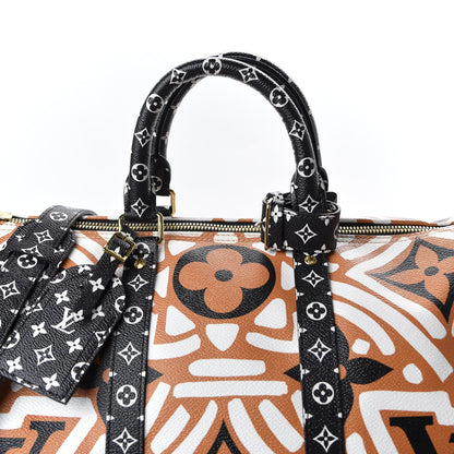 Louis Vuitton Monogram Giant Crafty Keepall Bandouliere 45 Creme Caramel Black 10 of 10