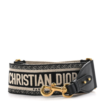 Christian Dior Canvas Embroidered Shoulder Strap Blue 1 of 4