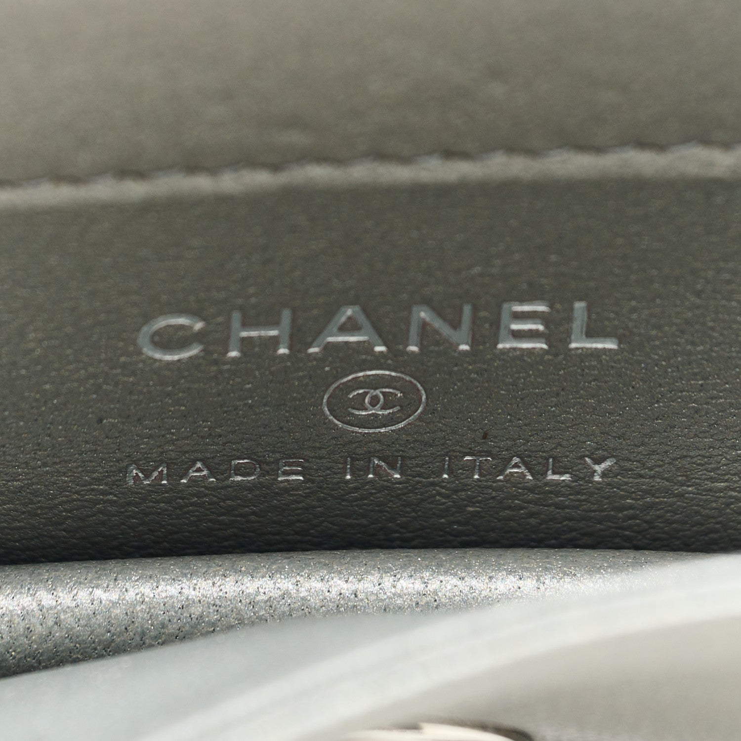 Chanel Metallic Lambskin Crystal Quilted Mini Chain Belt Bag Silver 6 of 11