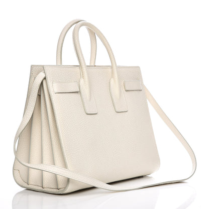 Saint Laurent Grained Calfskin Small Sac De Jour Dove White 4 of 20