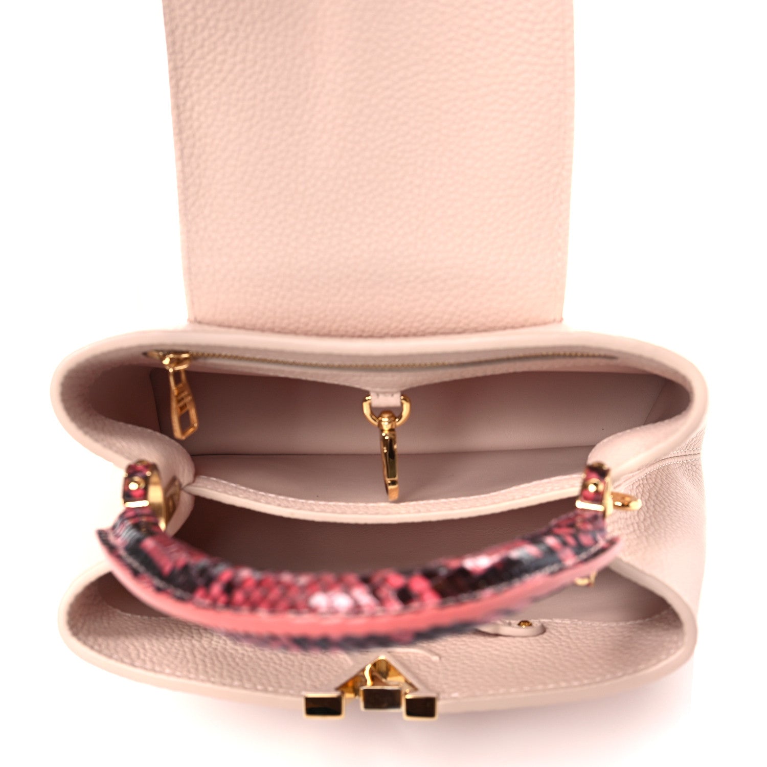 Louis Vuitton Taurillon Python Capucines BB in Pink 5 of 9