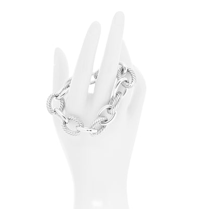 David Yurman Sterling Silver 17mm Extra Large Oval Link Bracelet 2 of 5