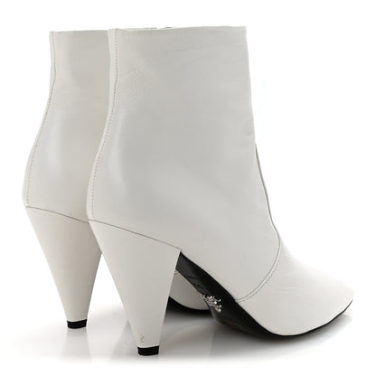 Prada Vitello Ankle Boots 35.5 White 5 of 9