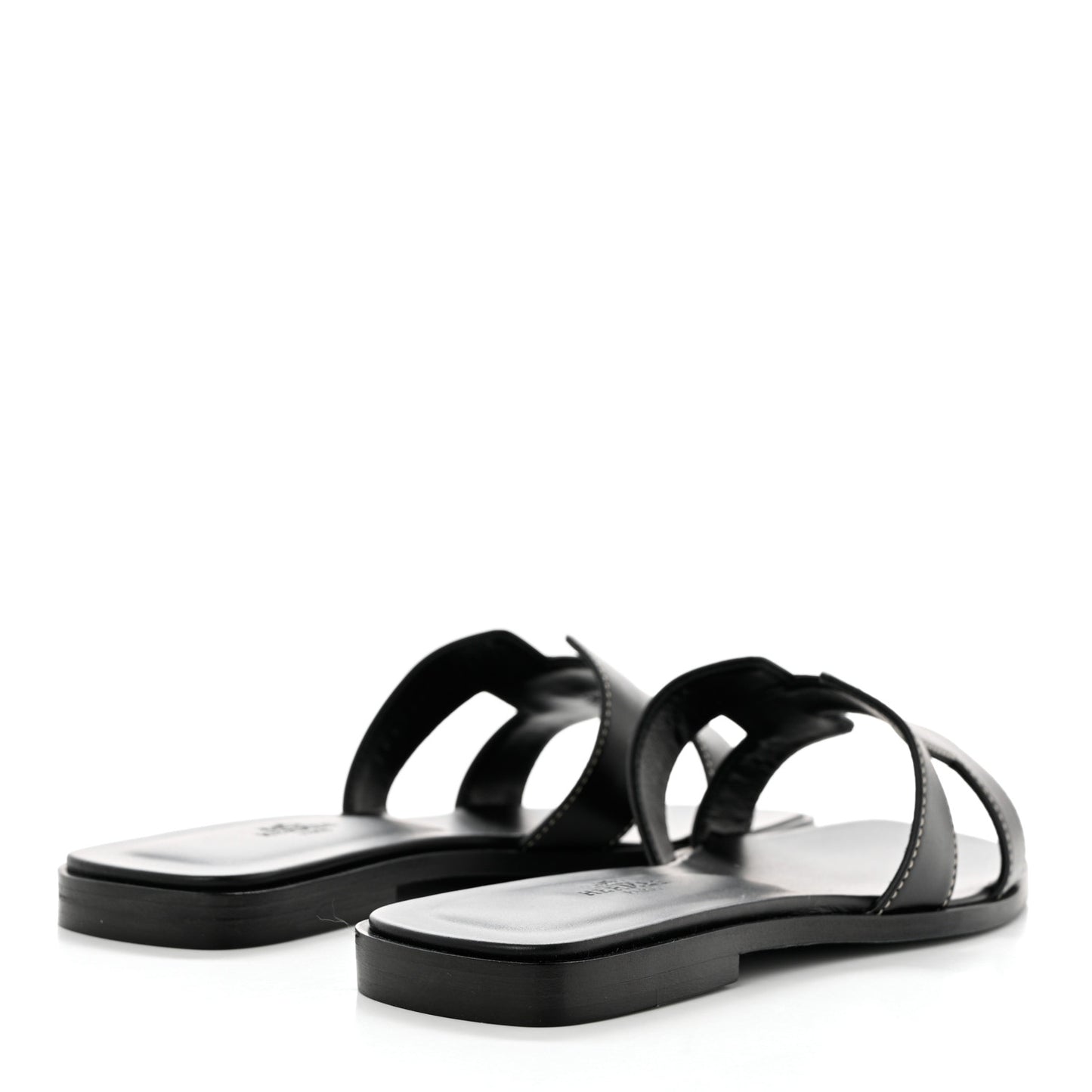 Box Calfskin Oran Sandals 37.5 Black
