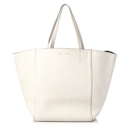 Celine Grained Calfskin Medium Horizontal Cabas Phantom White 1 of 14