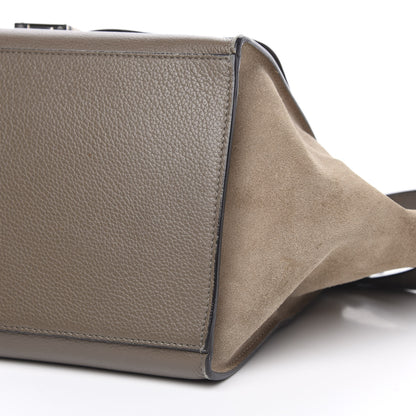 Celine Drummed Calfskin Suede Medium Trapeze Taupe 11 of 20