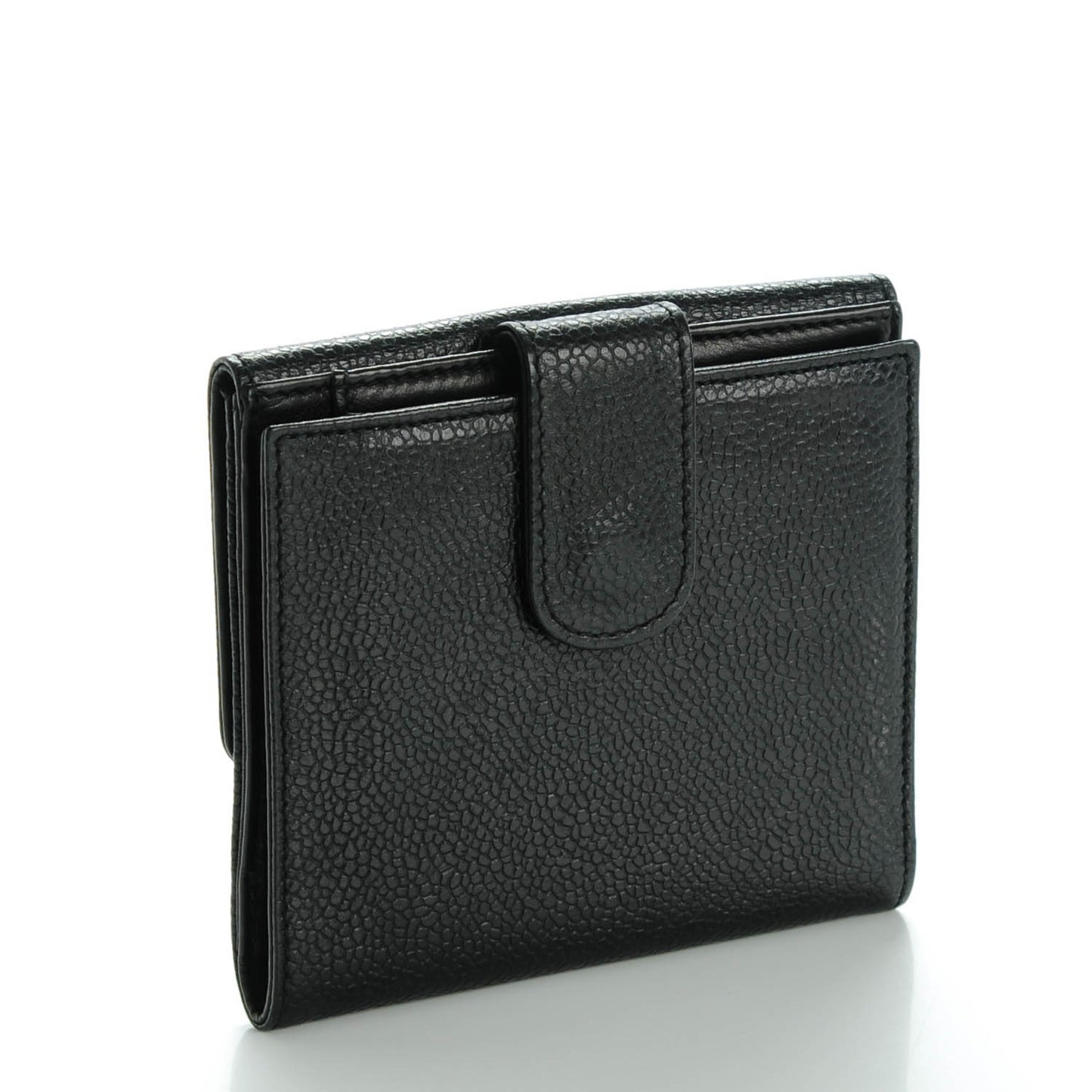 Caviar Timeless CC Compact French Wallet Black
