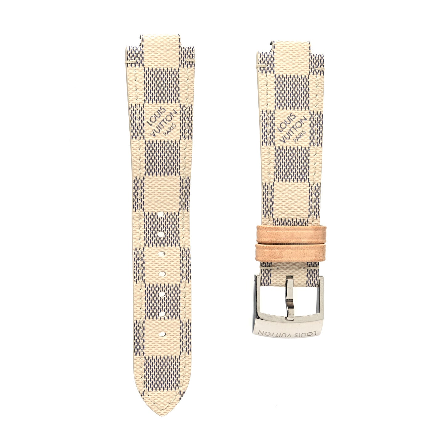 Nano Damier Azur Tambour 12mm Watch Strap