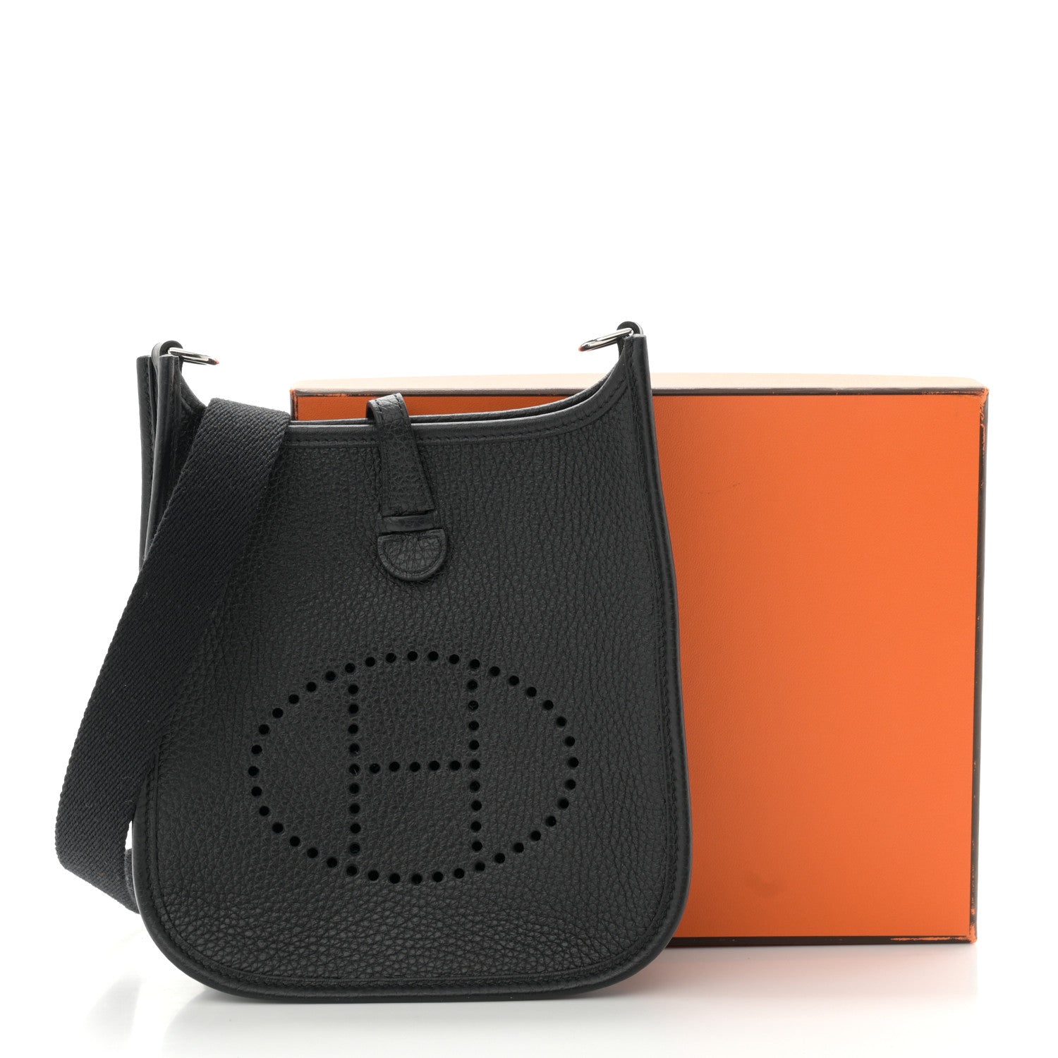 Hermes Taurillon Clemence Evelyne TPM Black 11 of 11