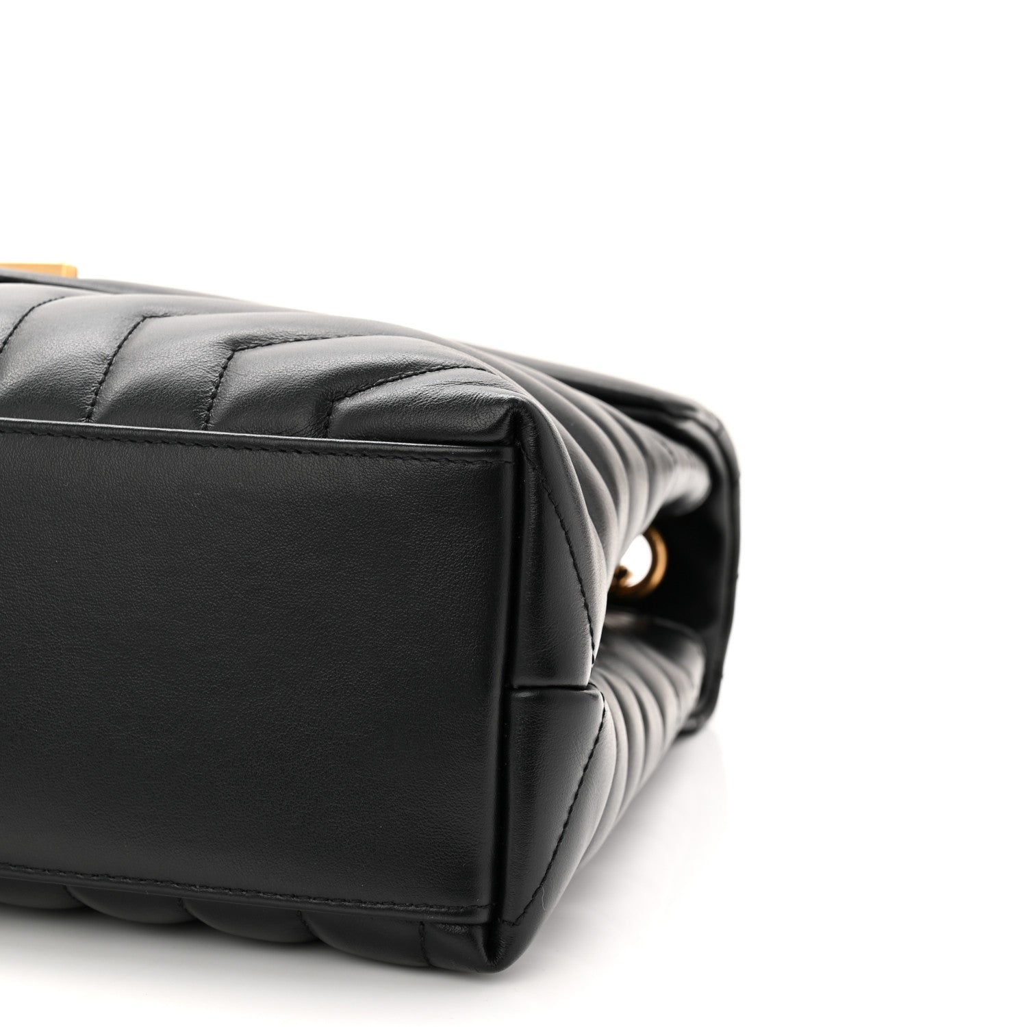 Saint Laurent Calfskin Y Quilted Monogram Medium Loulou Chain Satchel Black 10 of 10