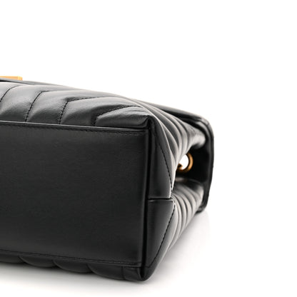 Saint Laurent Calfskin Y Quilted Monogram Medium Loulou Chain Satchel Black 10 of 10