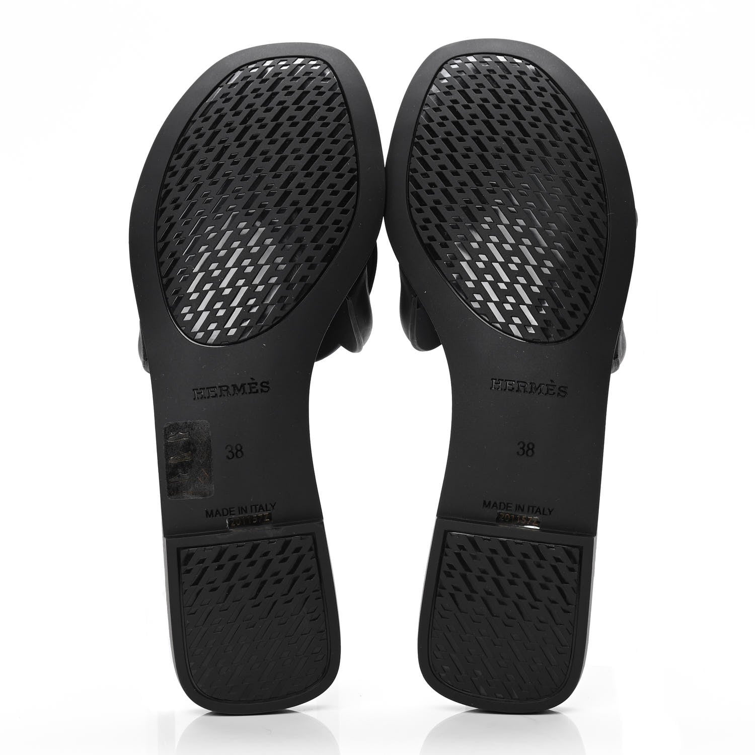 Hermes Rubber Aloha Sandals 38 Black 4 of 4