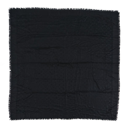 Louis Vuitton Silk Wool Monogram Shawl Black 1 of 3