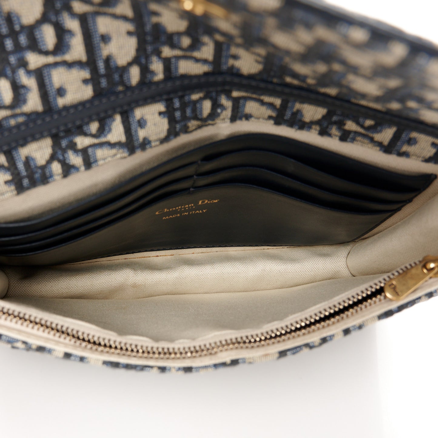 Oblique Saddle Chain Pouch Blue