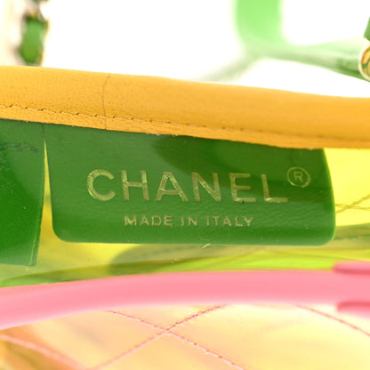 Chanel Lambskin PVC Quilted Mini Coco Splash Flap Yellow Green Pink 6 of 11