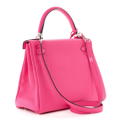 Hermes Togo Kelly Retourne 28 Rose Shocking 3 of 16