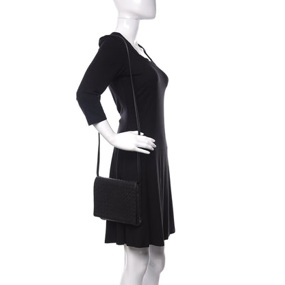 Bottega Veneta Nappa Intrecciato Flap Crossbody Black 2 of 11