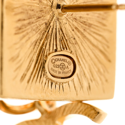 Chanel Metal CC Lion Earrings Gold 4 of 5