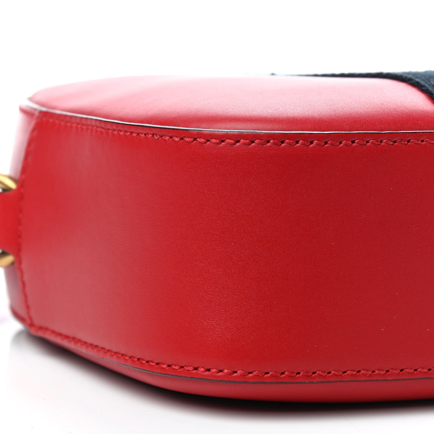 Calfskin Web Small Webby Bee Shoulder Bag Red
