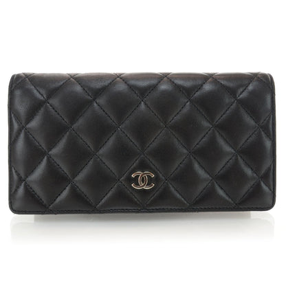 Chanel Lambskin Quilted Yen Wallet Black 1 of 9
