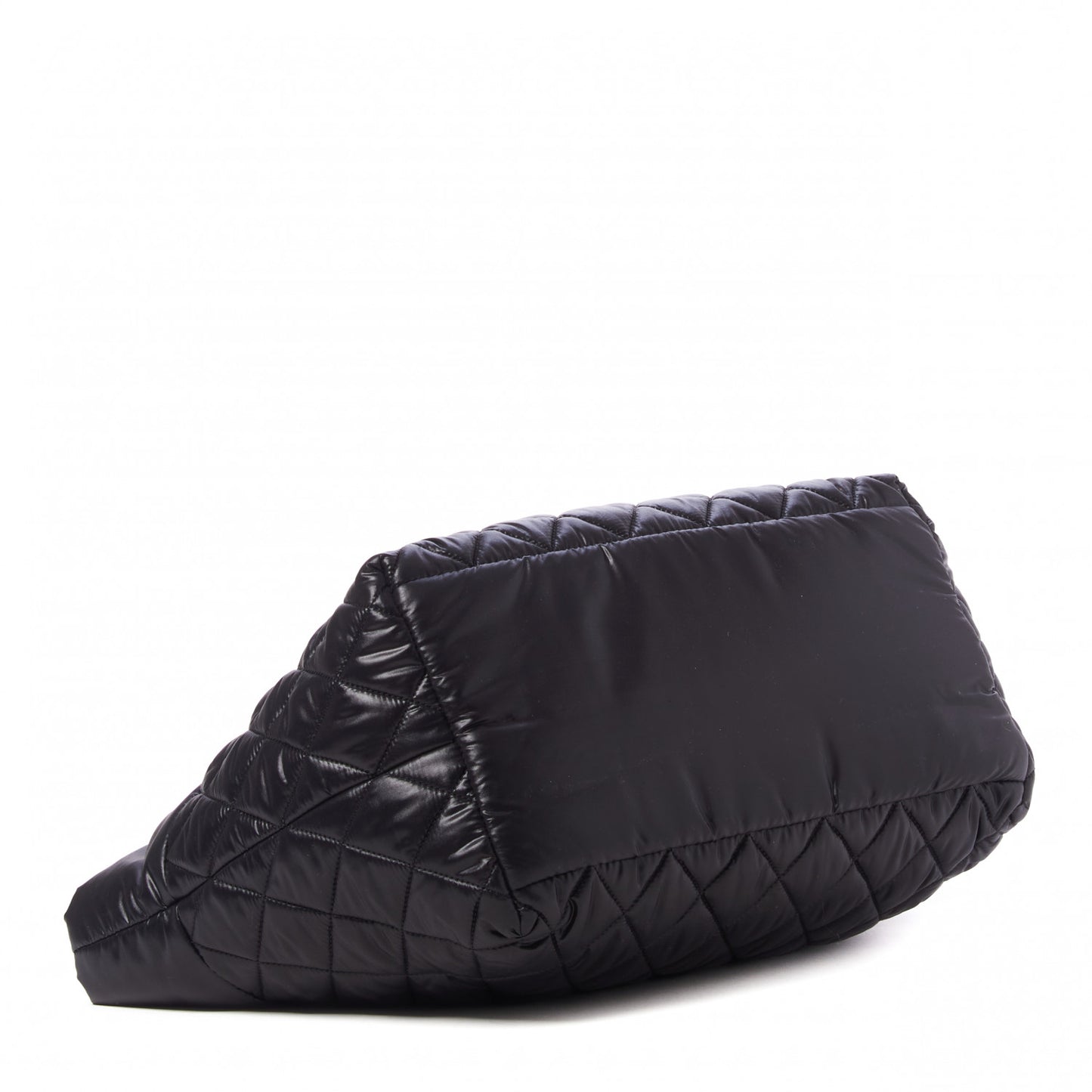 Nylon Quilted Coco Cocoon Medium Reversible Tote Black Red