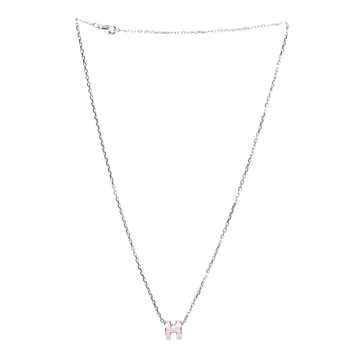 Palladium Mini Pop H Pendant Necklace Rose Dragee