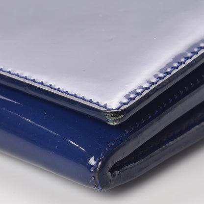 Saint Laurent Patent Belle De Jour Flap Wallet Blue 6 of 11