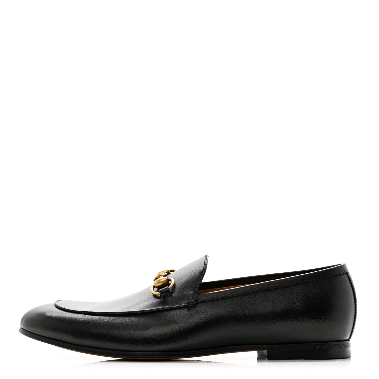 Gucci Calfskin Horsebit Mens Jordaan Loafers 9 Black 1 of 11