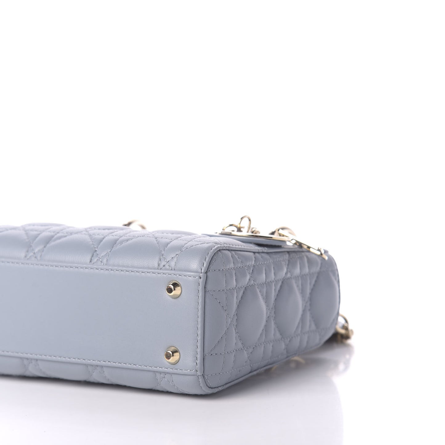 Lambskin Cannage Mini Lady Dior Sky Blue