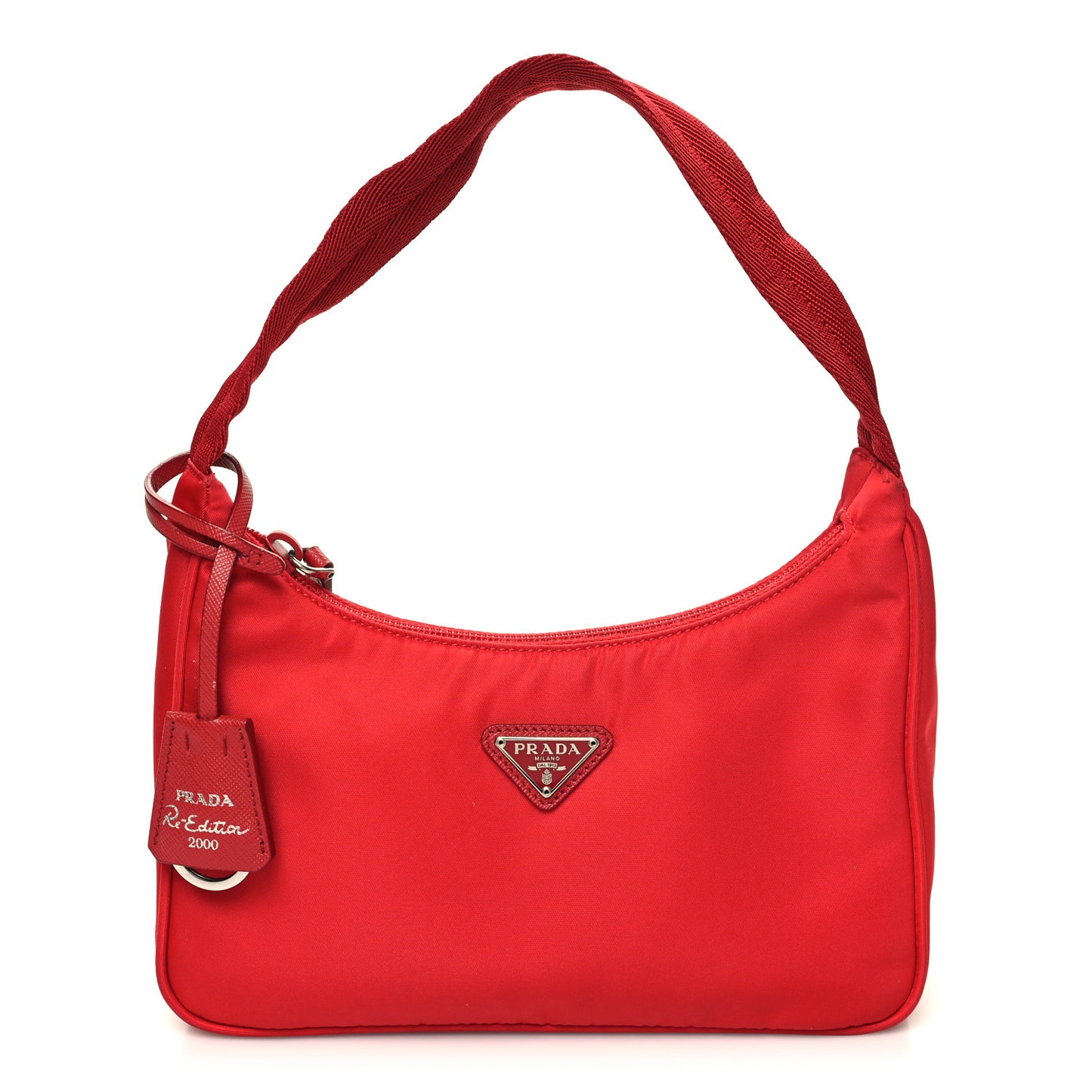 Tessuto Nylon Mini Re-Edition 2000 Bag Rosso