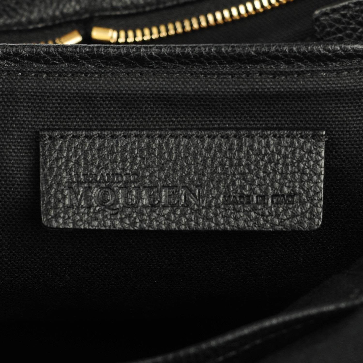 Alexander McQueen Pebbled Calfskin Medium Skull Padlock Zip Around Tote Black 6 of 7