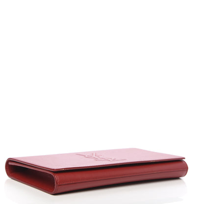 Saint Laurent Calfskin Monogram Large Belle De Jour Clutch Red 4 of 12