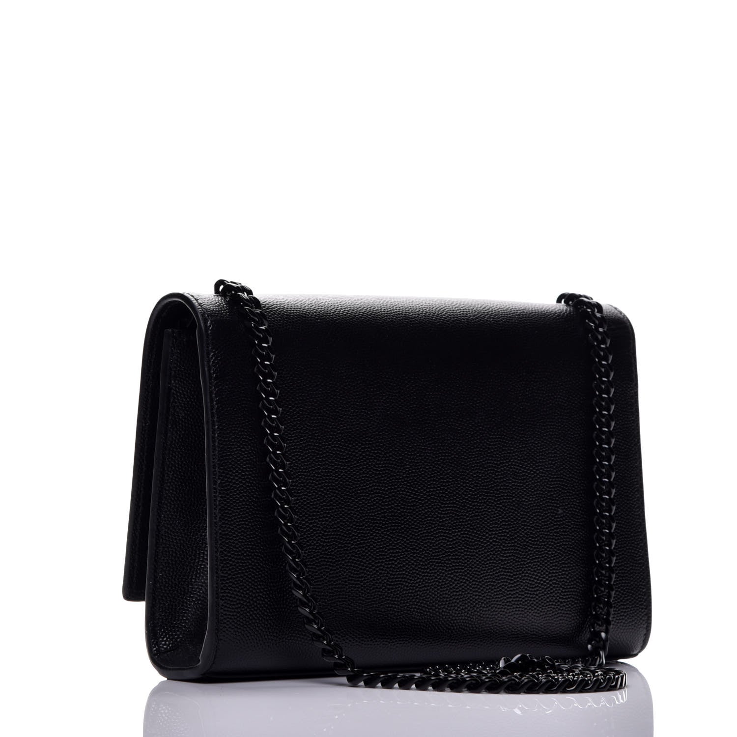 Saint Laurent Grain De Poudre Small Monogram Kate Satchel Black 3 of 8