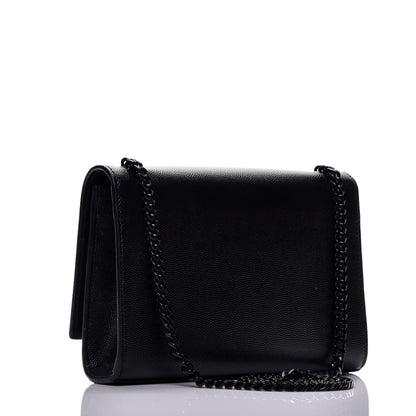 Saint Laurent Grain De Poudre Small Monogram Kate Satchel Black 3 of 8