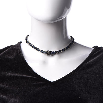 Chanel Lambskin CC Turnlock Choker Necklace Navy Blue 2 of 3