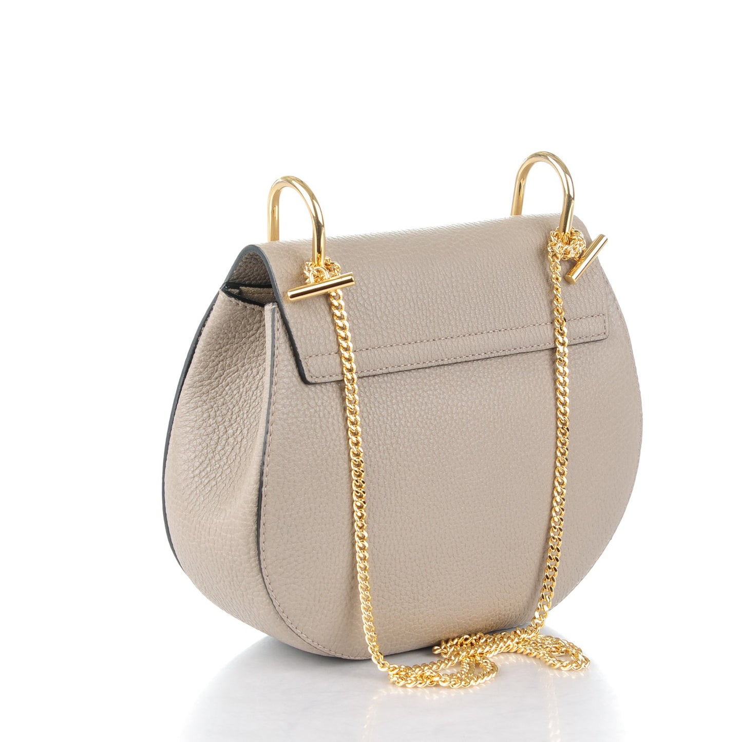 Grained Lambskin Drew Shoulder Bag Motty Grey