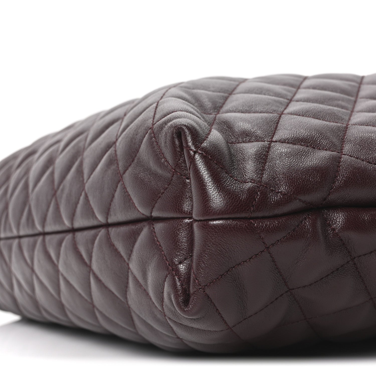 Saint Laurent Lambskin Quilted Maxi Icare Shopping Tote  Rouge Cabernet 11 of 11