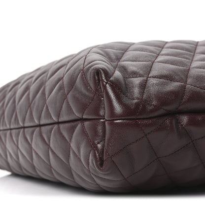 Saint Laurent Lambskin Quilted Maxi Icare Shopping Tote  Rouge Cabernet 11 of 11