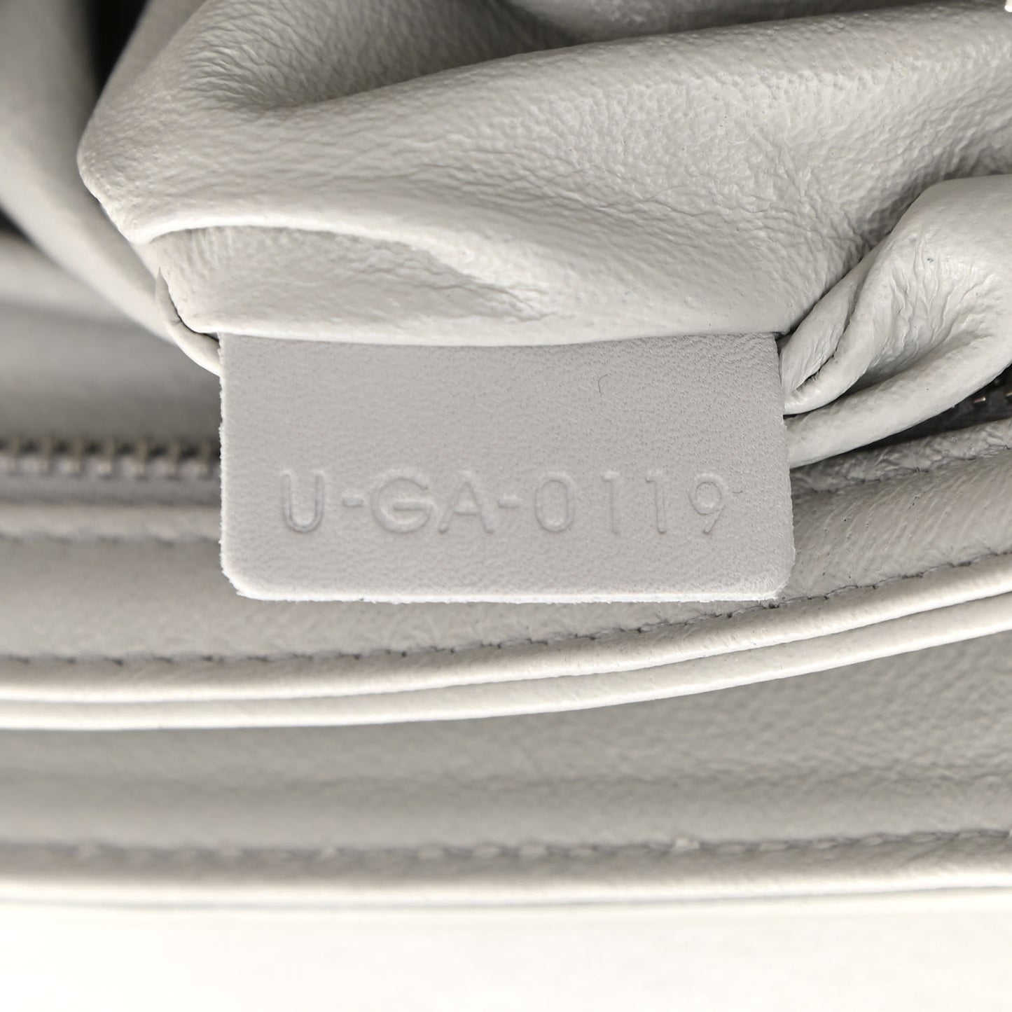 Shiny Calfskin Medium C Bag Pale Grey