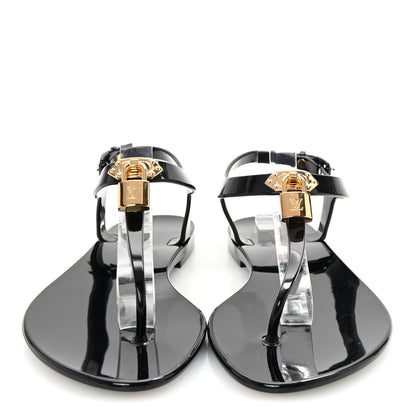 Louis Vuitton Rubber Bikini Thong Flat Sandals 39 Black 3 of 8