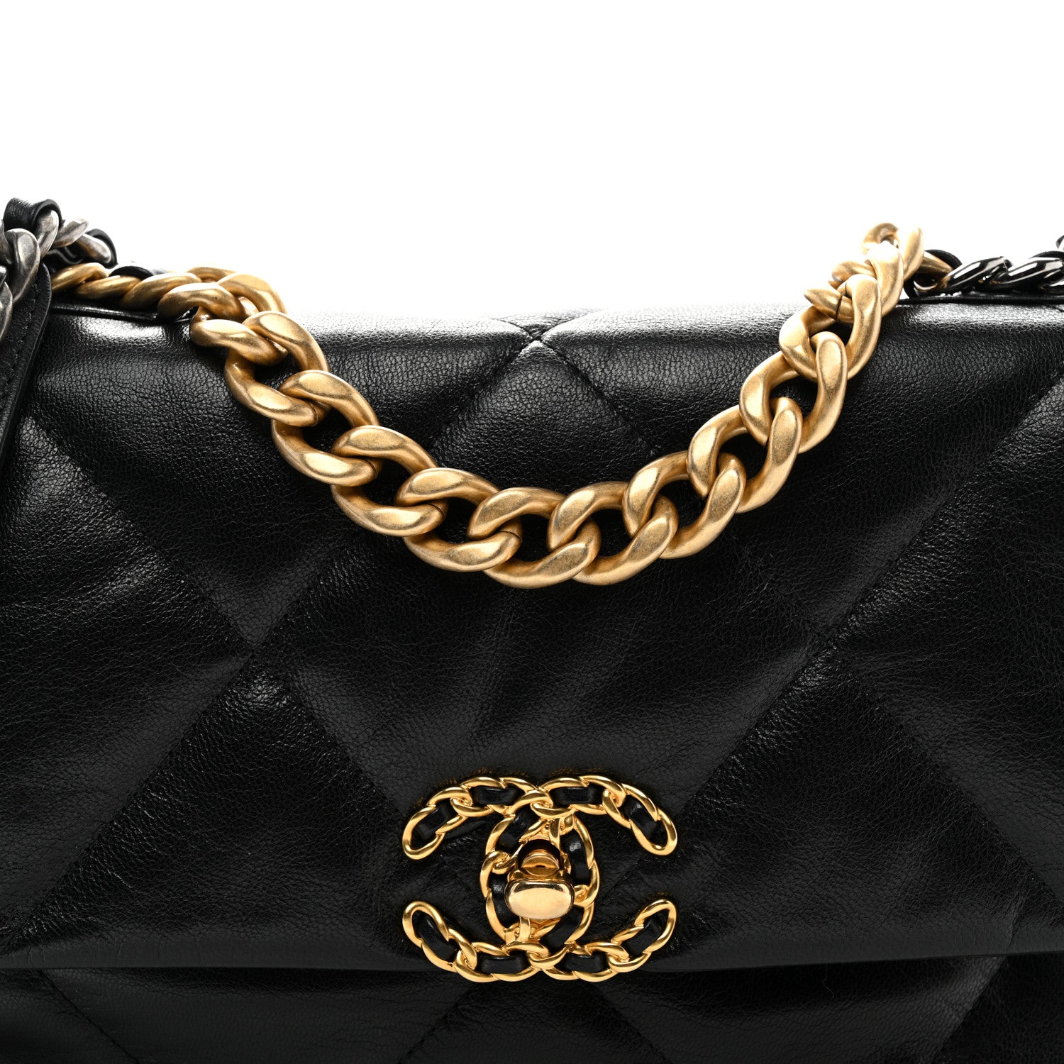Chanel Goatskin Quilted Medium Chanel 19 Flap Black 8 of 10