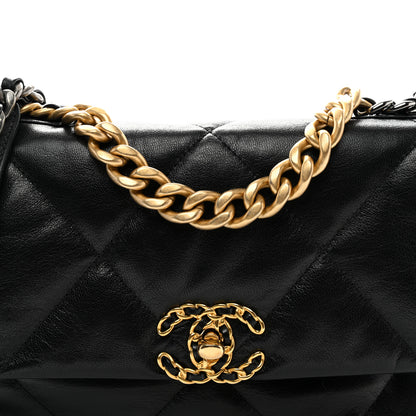 Chanel Goatskin Quilted Medium Chanel 19 Flap Black 8 of 10