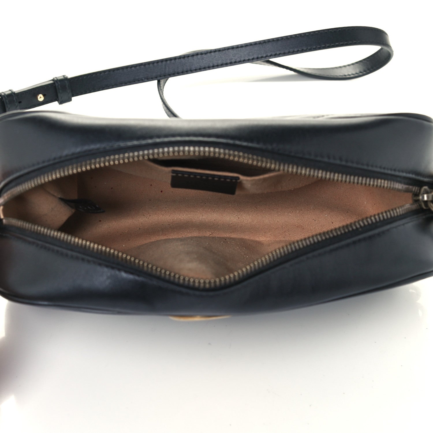 Gucci Calfskin Matelasse Small GG Marmont Chain Shoulder Bag Black 5 of 12