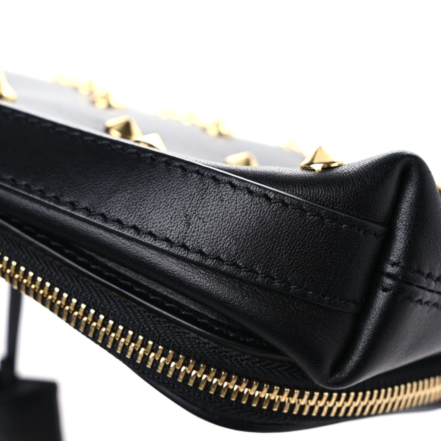 Alexander McQueen Grainy Calfskin Studded Padlock Skull Clutch Black 7 of 13