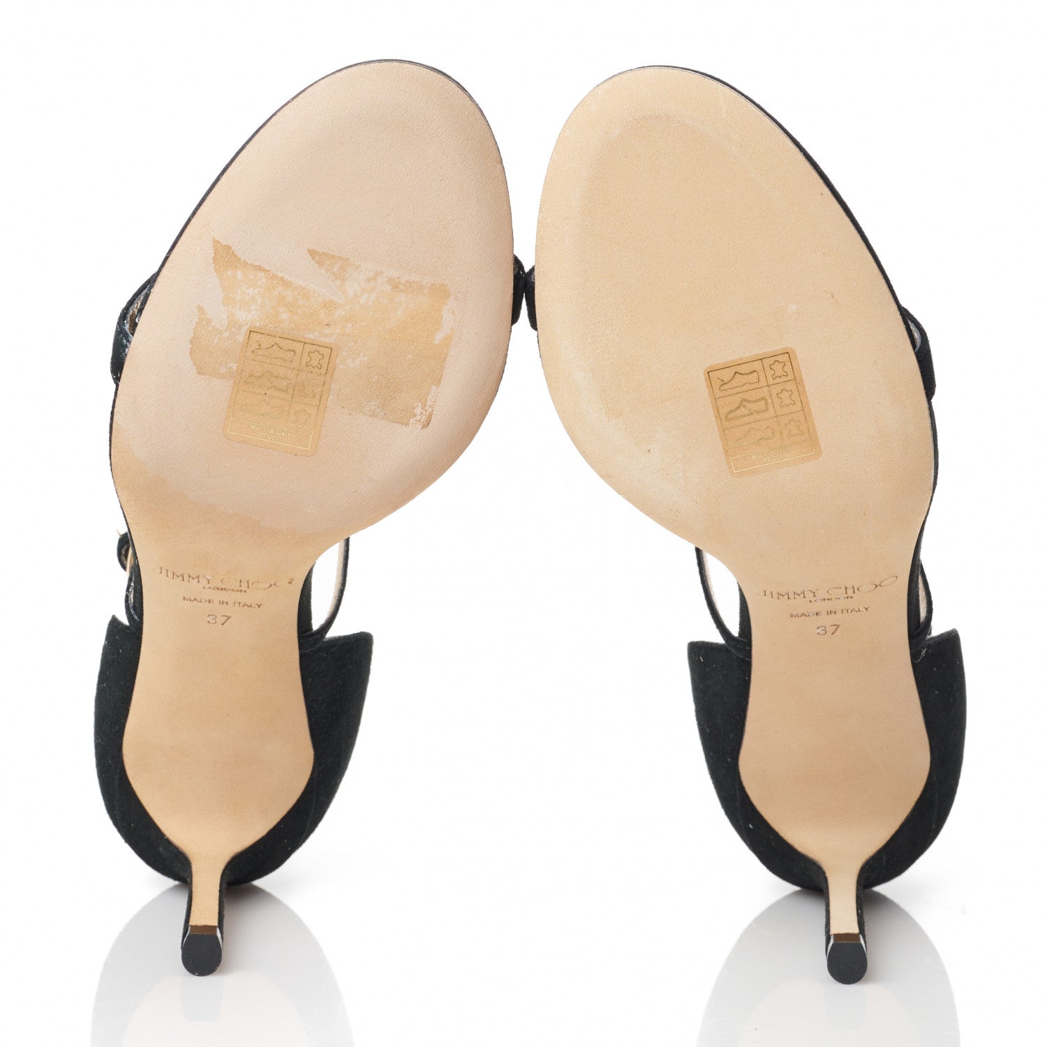 Jimmy Choo Suede Hesper 85 Sandal 37 Black 5 of 9